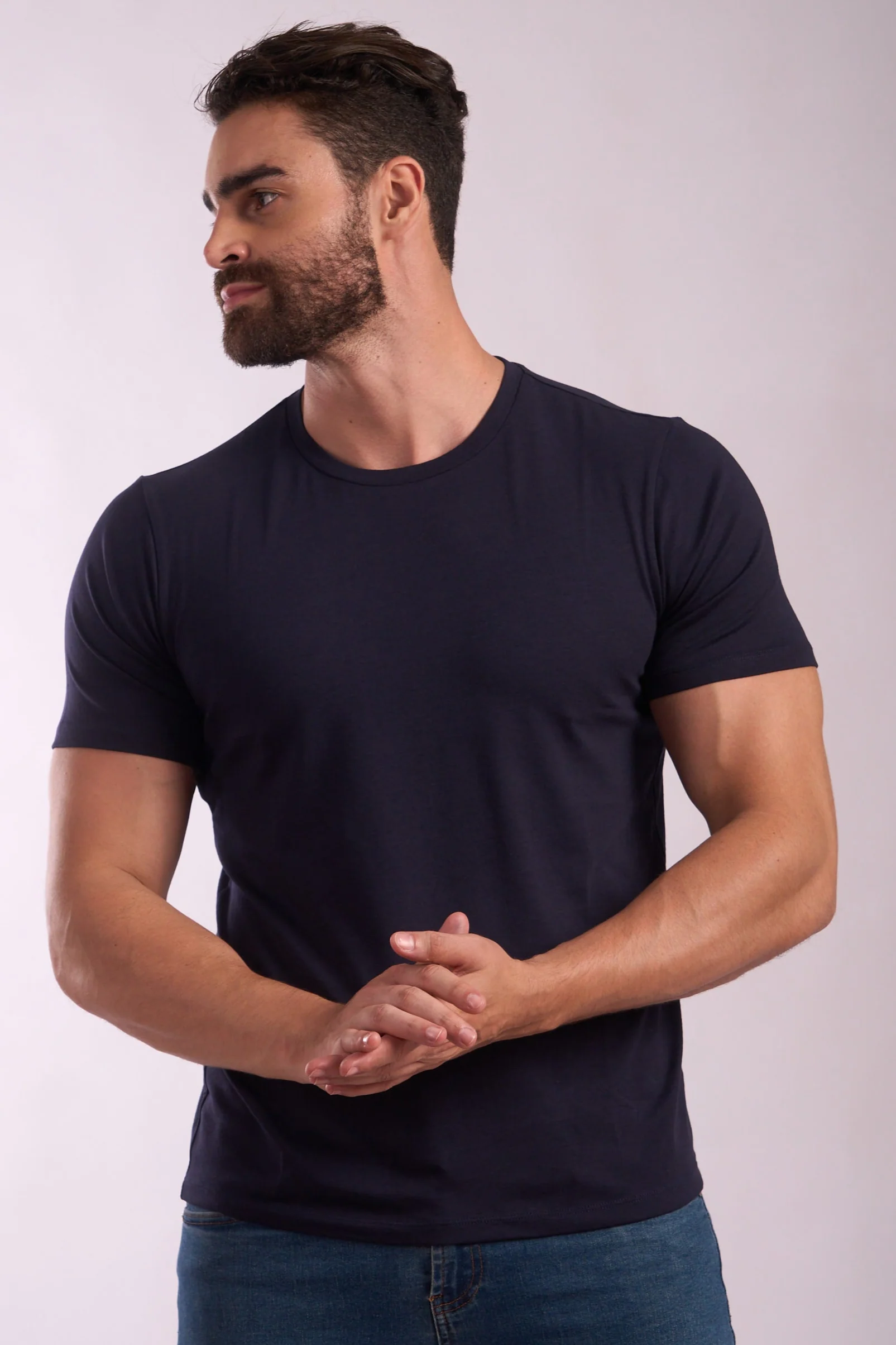 Men's Crew Neck Pima Cotton T-Shirt - Image 3