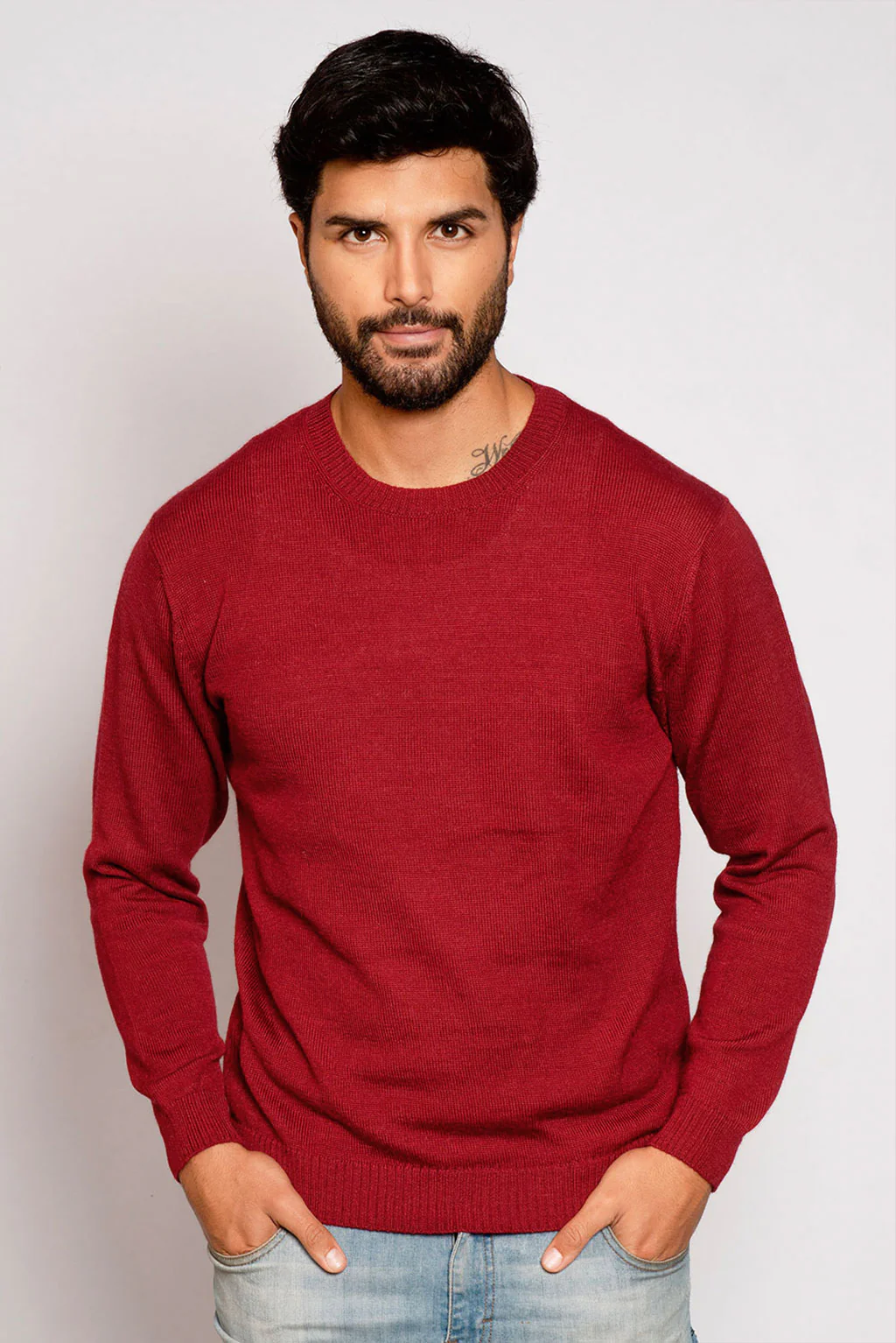 Men's Crew-Neck Royal Alpaca Sweater - Image 4