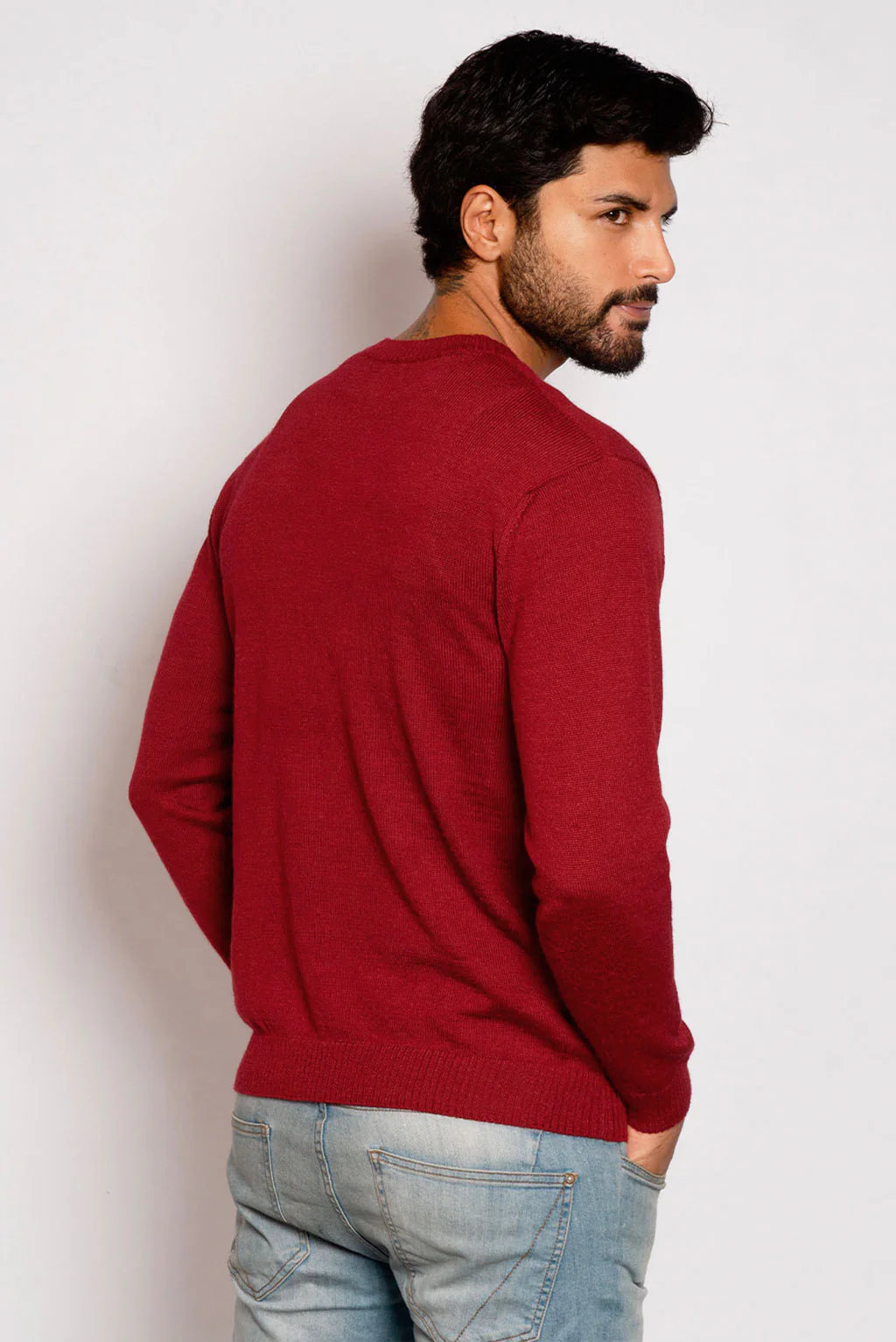 Men's Crew-Neck Royal Alpaca Sweater - Image 6