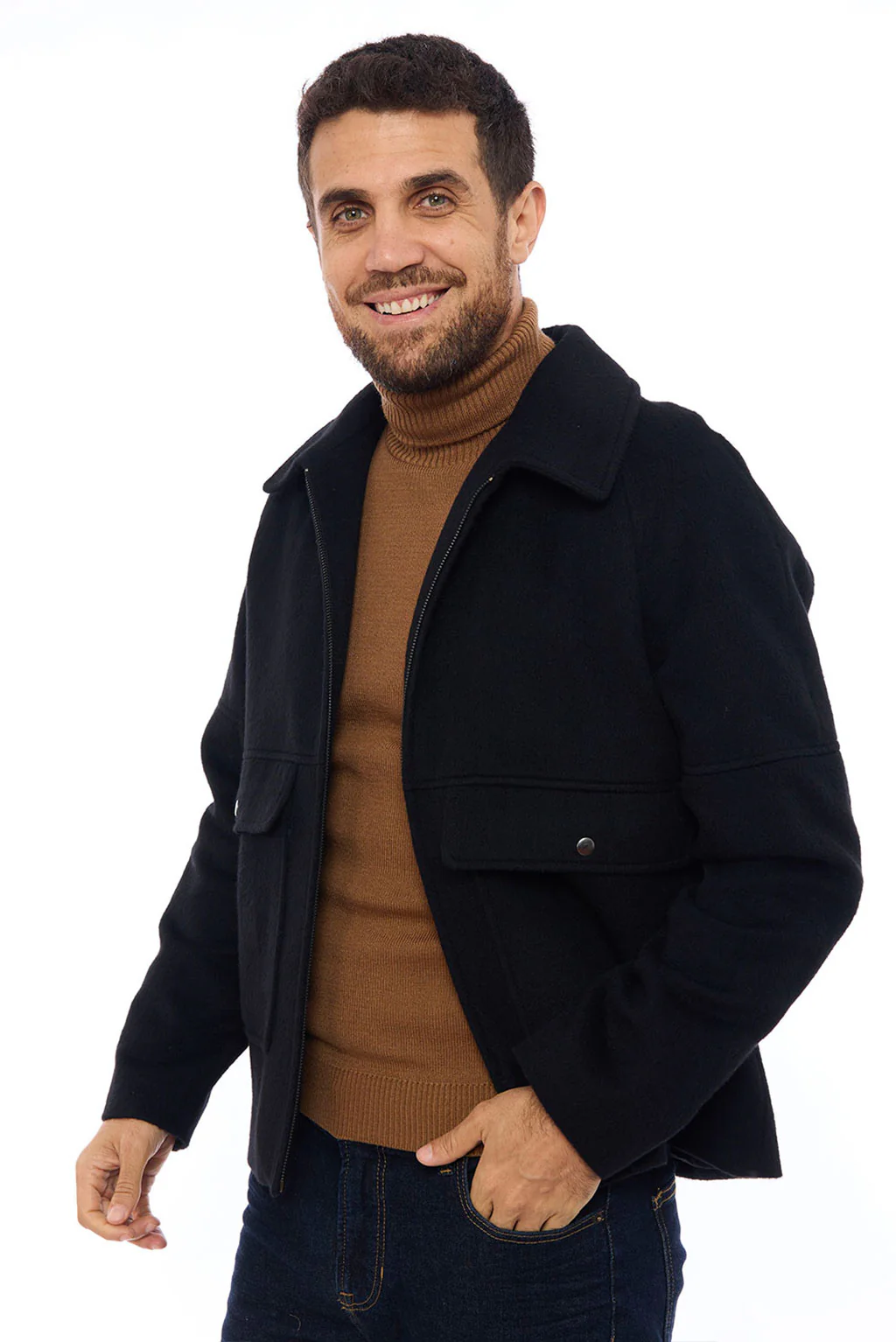 Men's Casual Baby Alpaca Jacket - Image 3