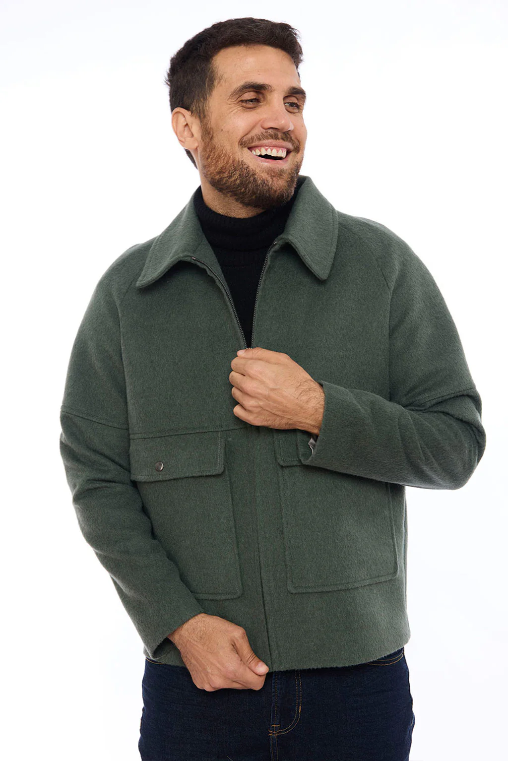 Men's Casual Baby Alpaca Jacket - Image 3