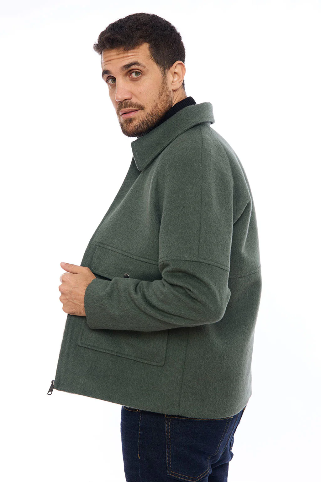 Men's Casual Baby Alpaca Jacket - Image 4