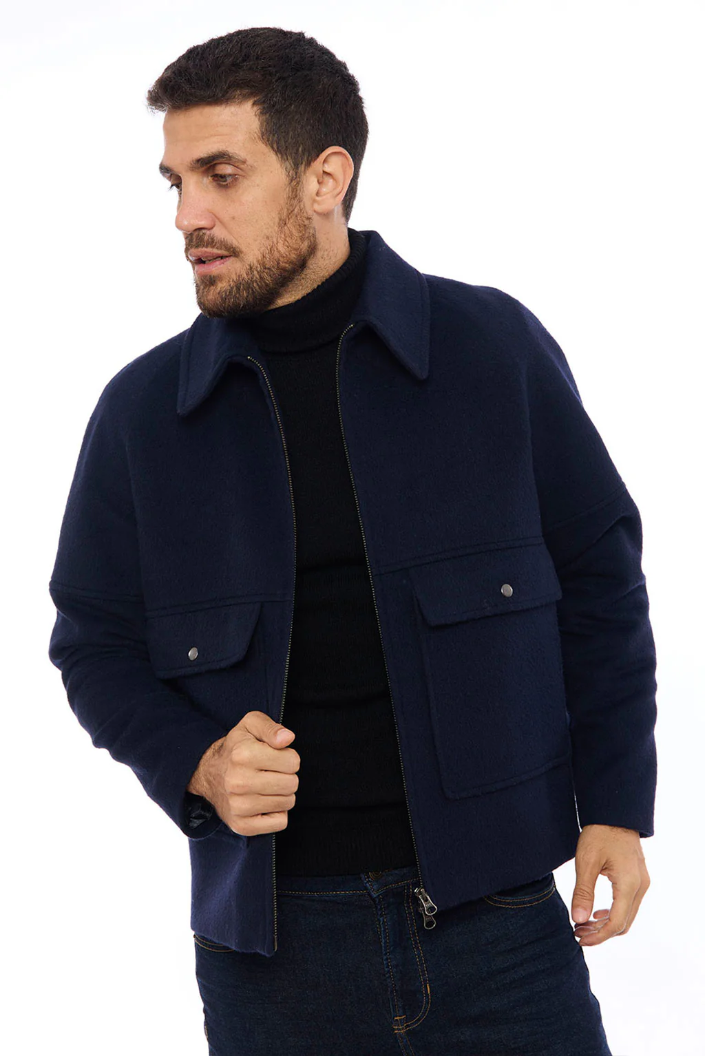 Men's Casual Baby Alpaca Jacket - Image 3