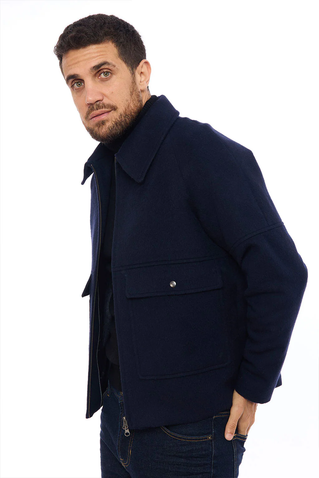 Men's Casual Baby Alpaca Jacket - Image 4