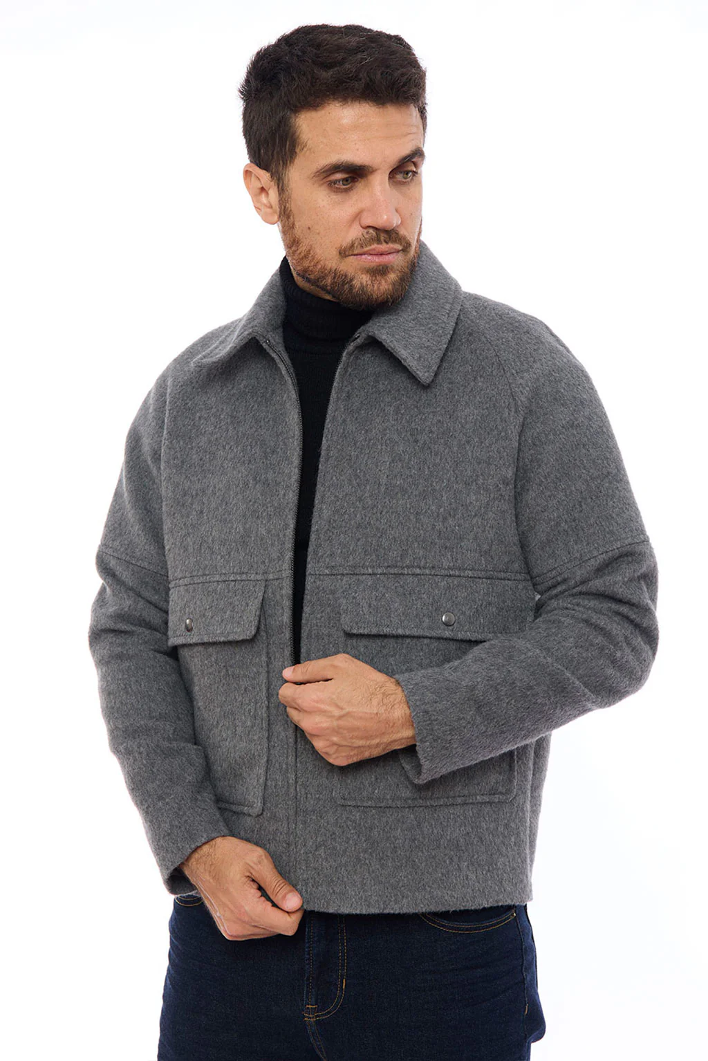 Men's Casual Baby Alpaca Jacket - Image 3