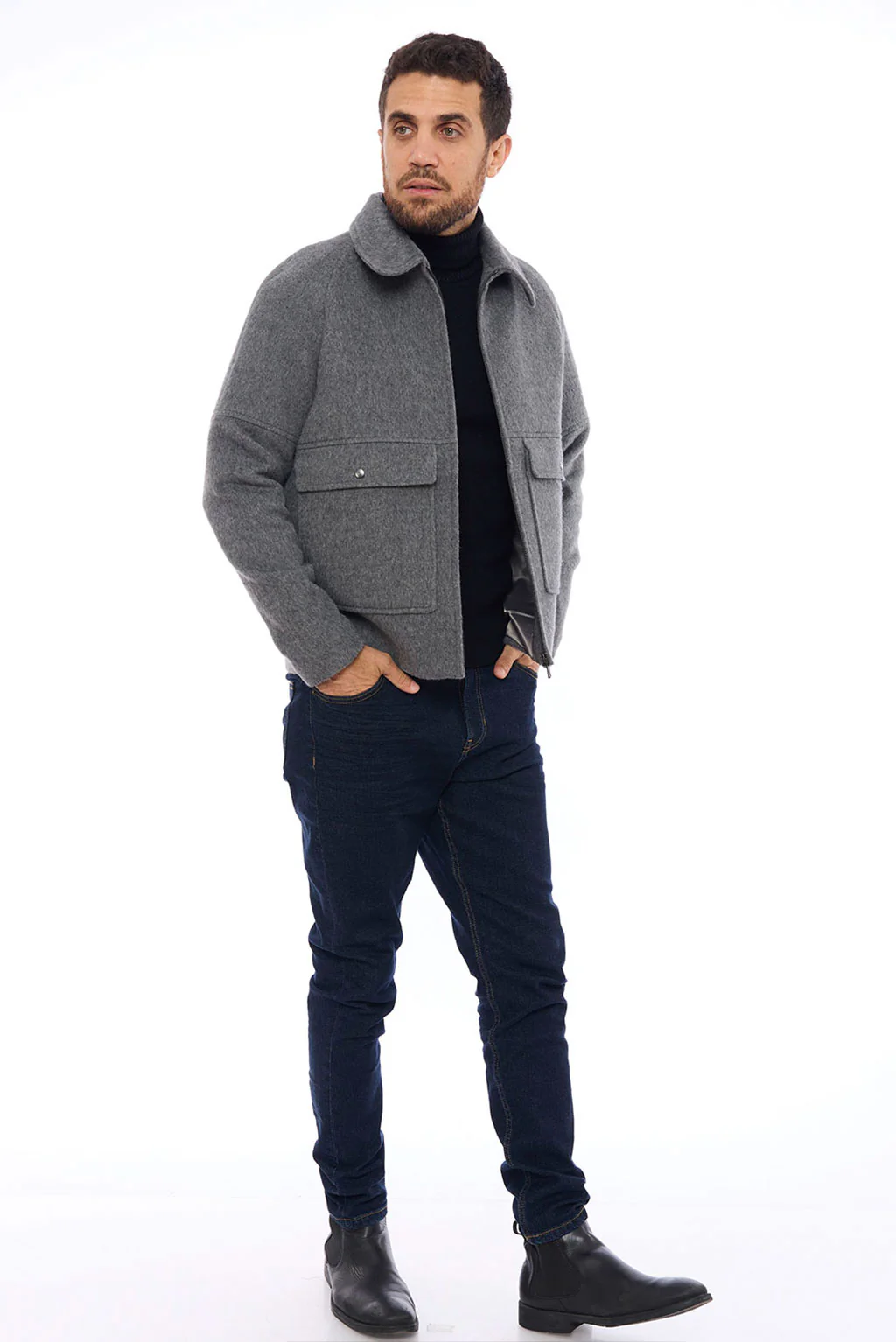 Men's Casual Baby Alpaca Jacket - Image 5