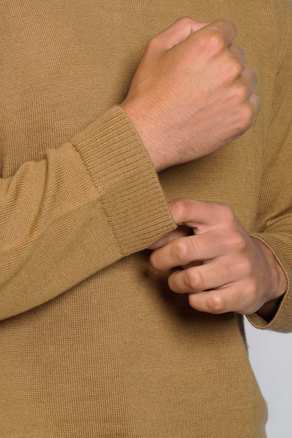Men's Half-Zip Royal Alpaca Sweater - Image 10