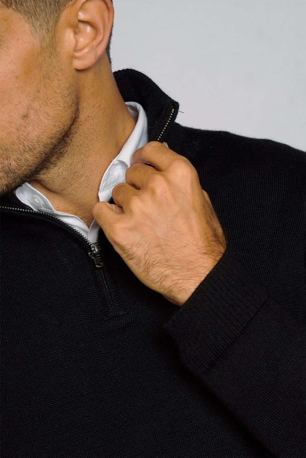 Men's Half-Zip Royal Alpaca Sweater - Image 24
