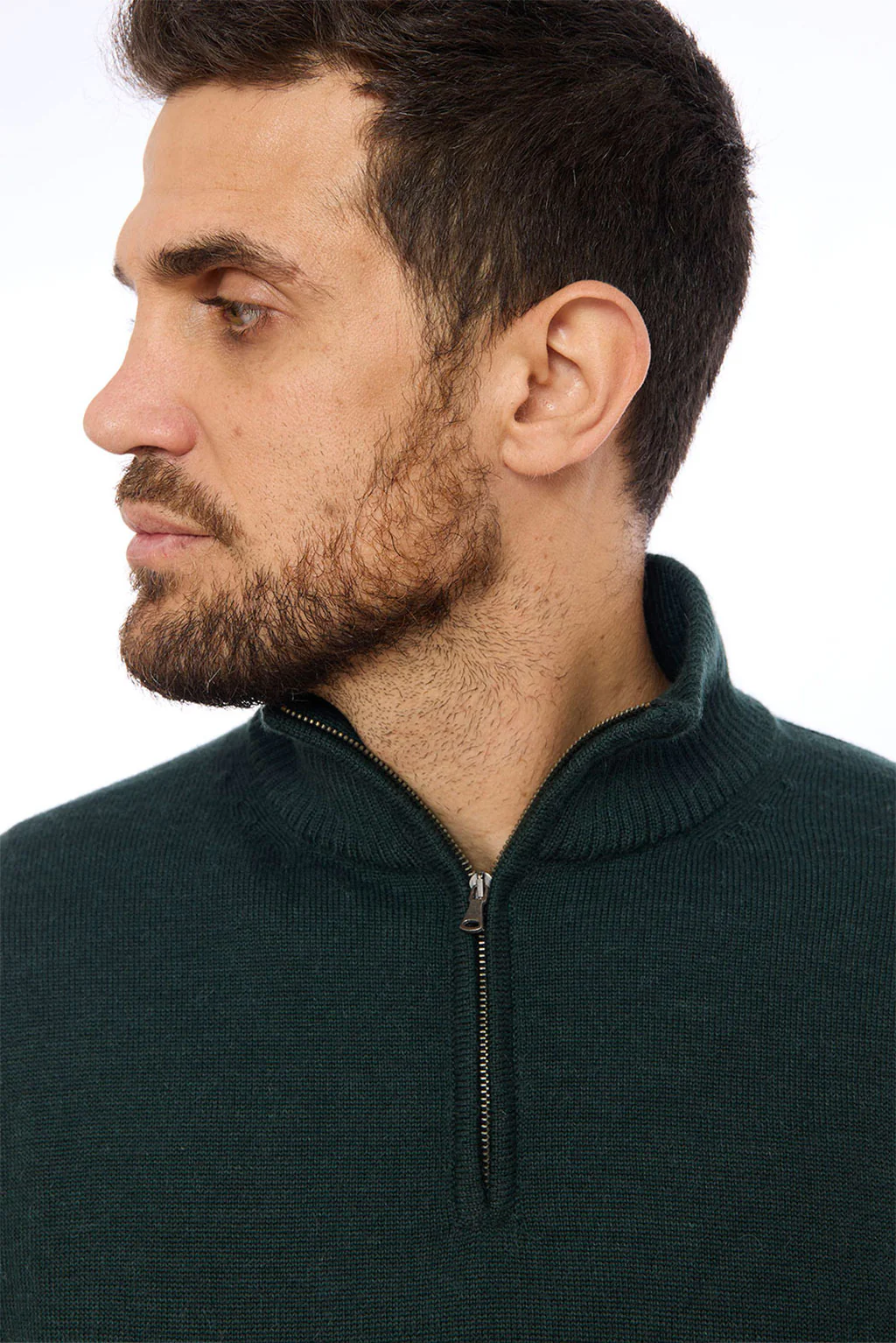 Men's Half-Zip Royal Alpaca Sweater - Image 5