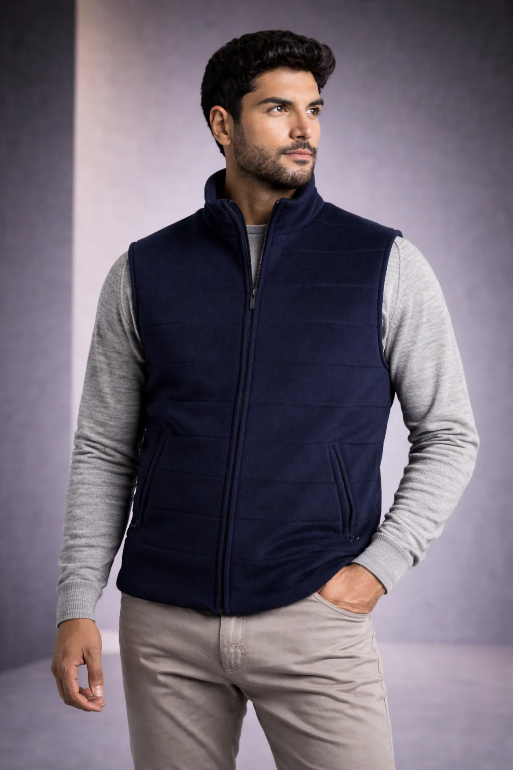 Men’s Quilted Baby Alpaca Vest - Image 5