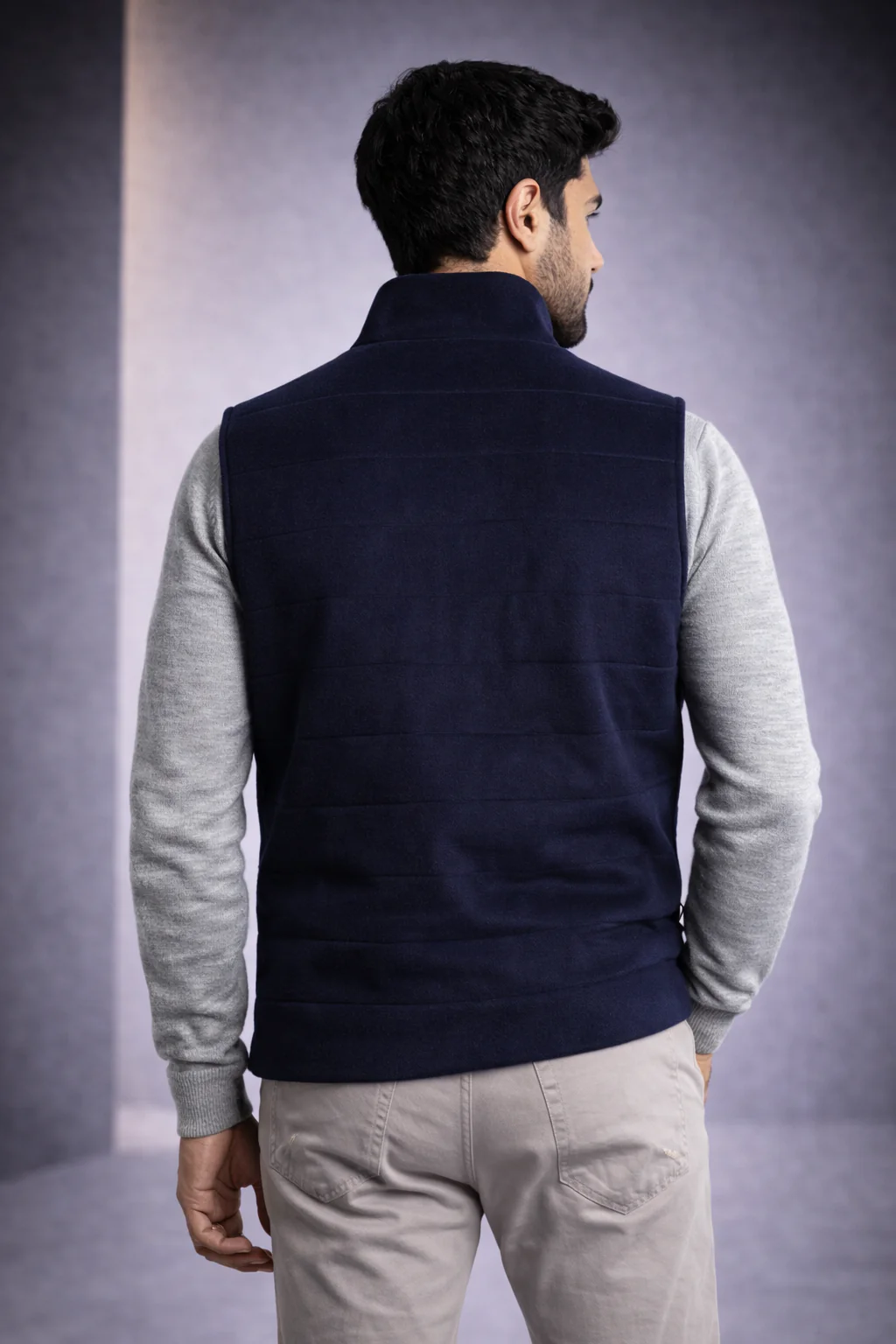 Men’s Quilted Baby Alpaca Vest - Image 6
