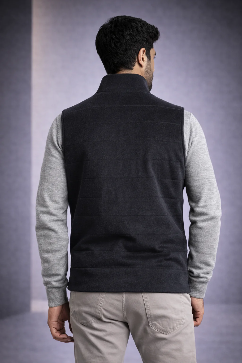 Men’s Quilted Baby Alpaca Vest - Image 8