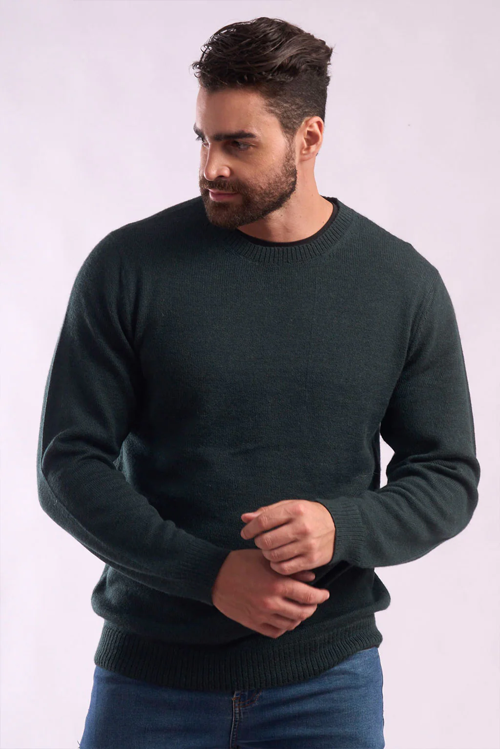 Men's Crew-Neck Royal Alpaca Sweater - Image 19