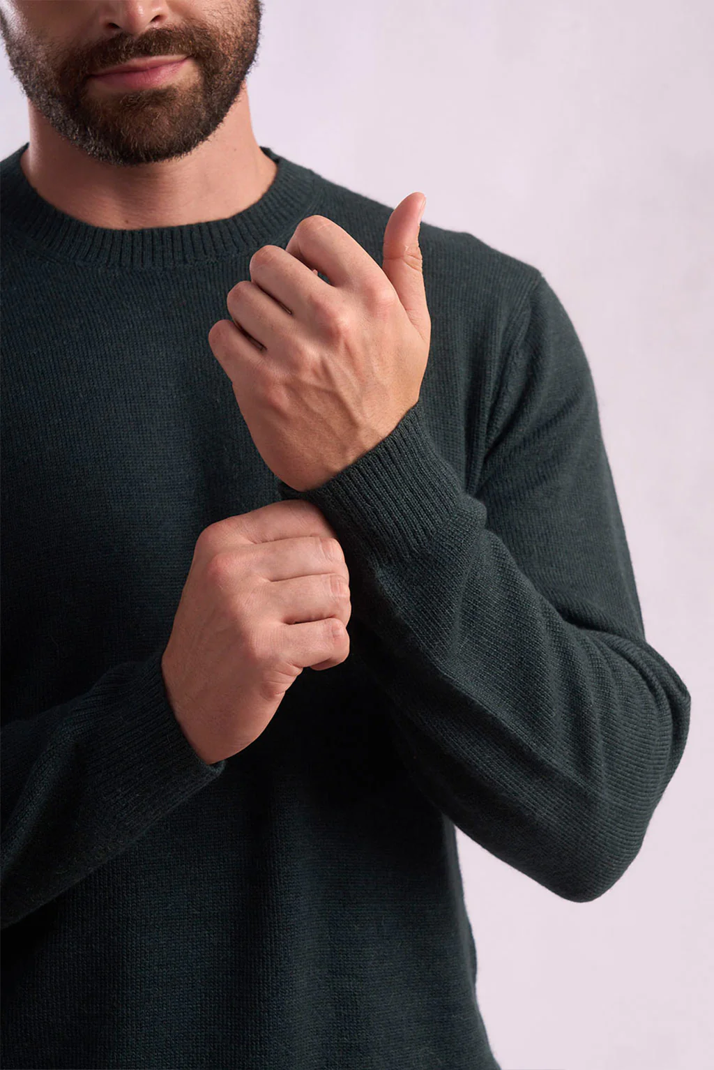 Men's Crew-Neck Royal Alpaca Sweater - Image 21