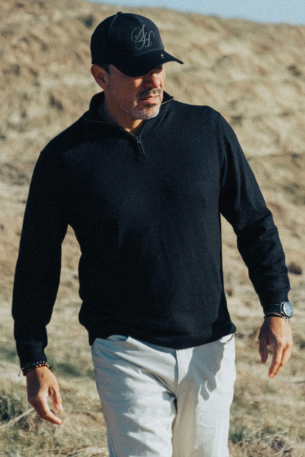 Men's Half-Zip Royal Alpaca Sweater - Image 12