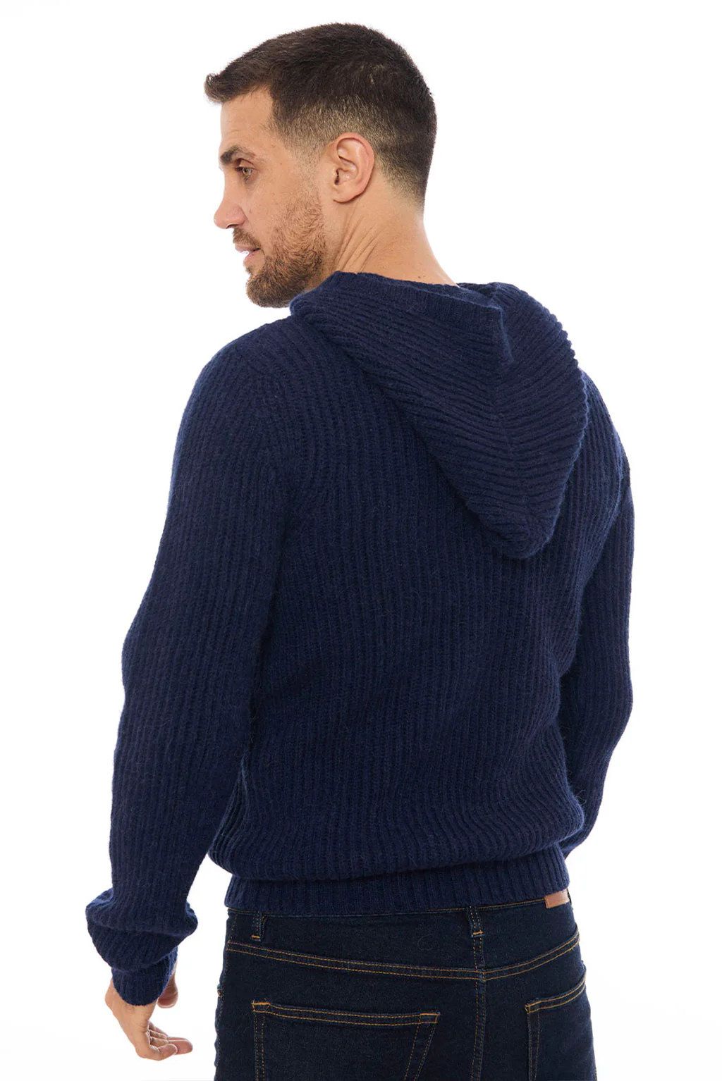 Men's Textured Baby Alpaca Hoodie - Image 5