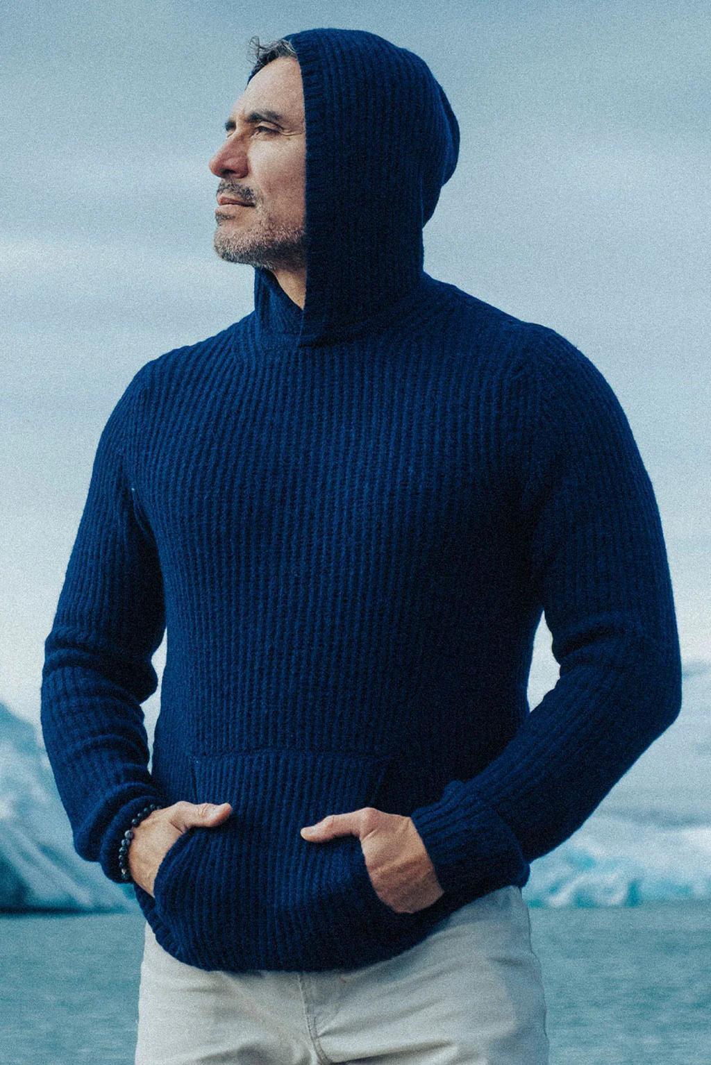 Men's Textured Baby Alpaca Hoodie - Image 2