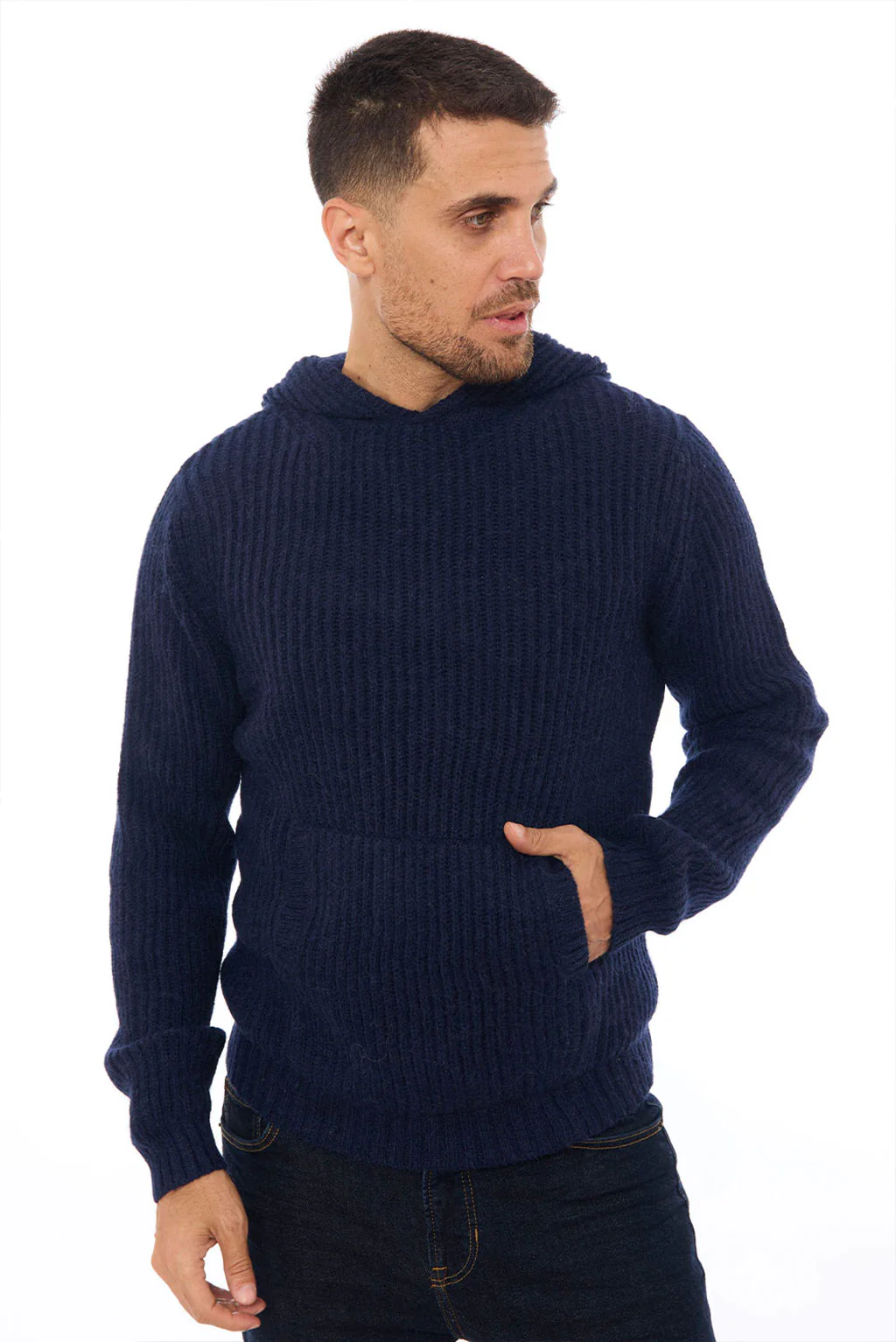Men's Textured Baby Alpaca Hoodie - Image 3