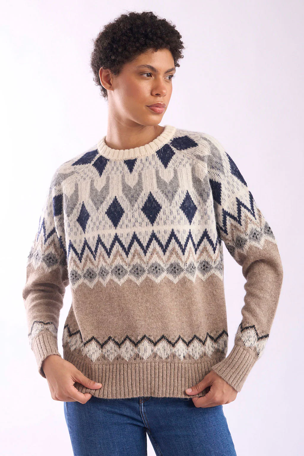 Mika Crew-Neck Baby Alpaca Sweater - Image 3