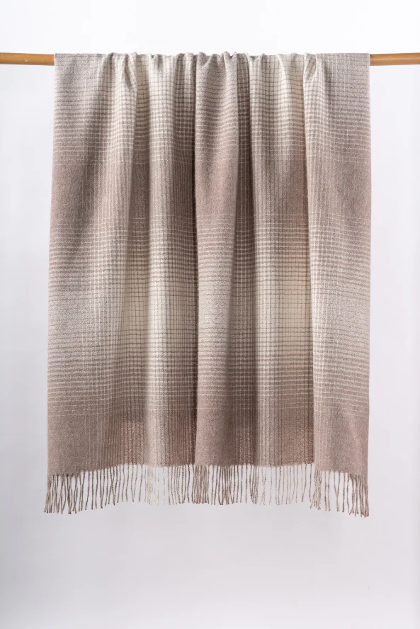 Musi Ombre Check Alpaca Blanket