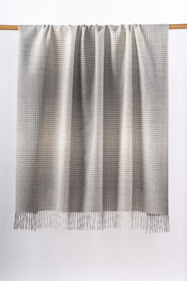 Musi Ombre Check Alpaca Blanket - Image 2