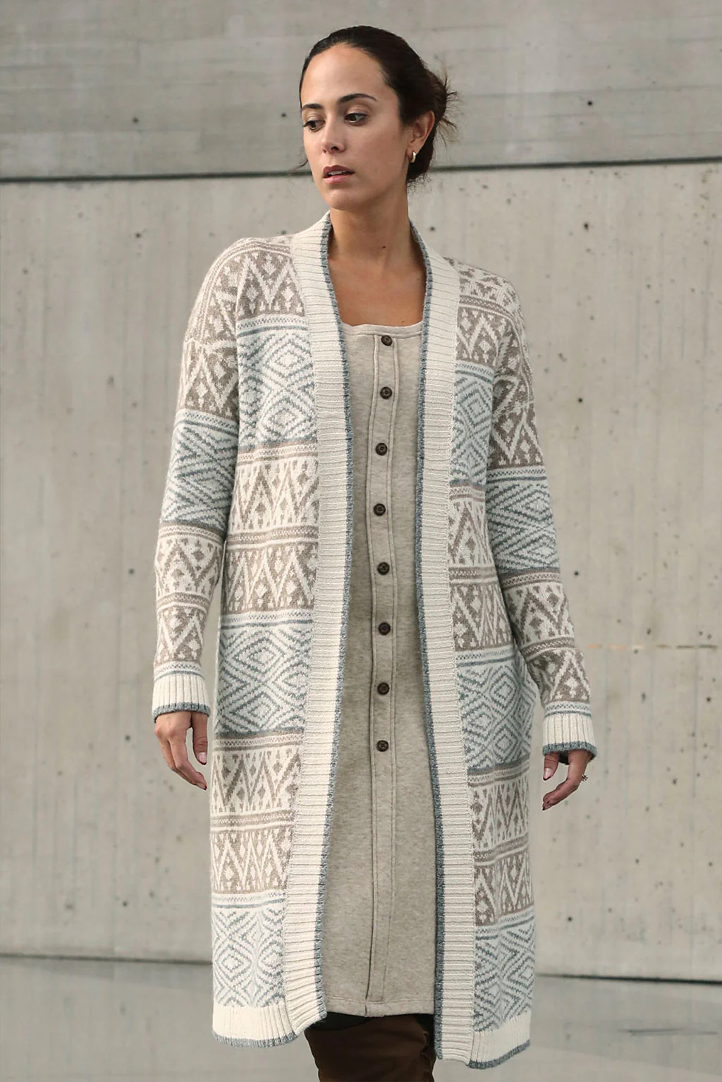 Myra Long Baby Alpaca Cardigan - Image 2