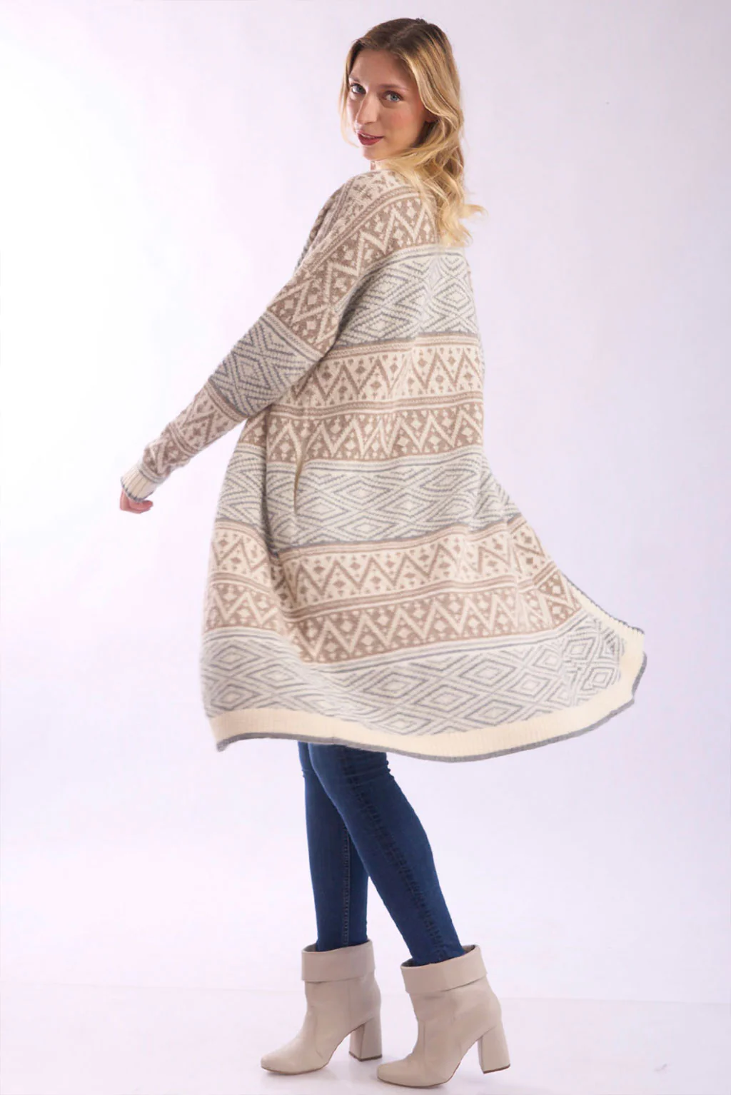 Myra Long Baby Alpaca Cardigan - Image 6