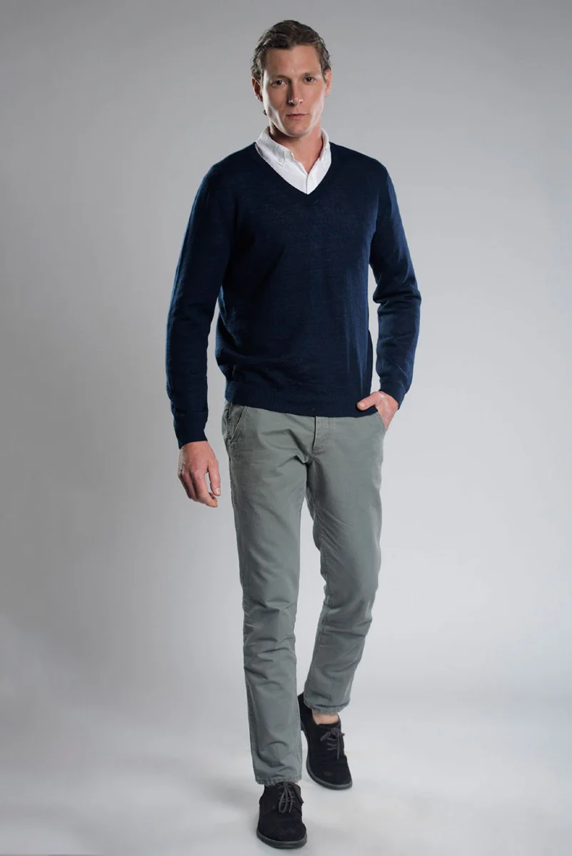 Odin V-Neck 100% CashLlama Sweater - Image 11