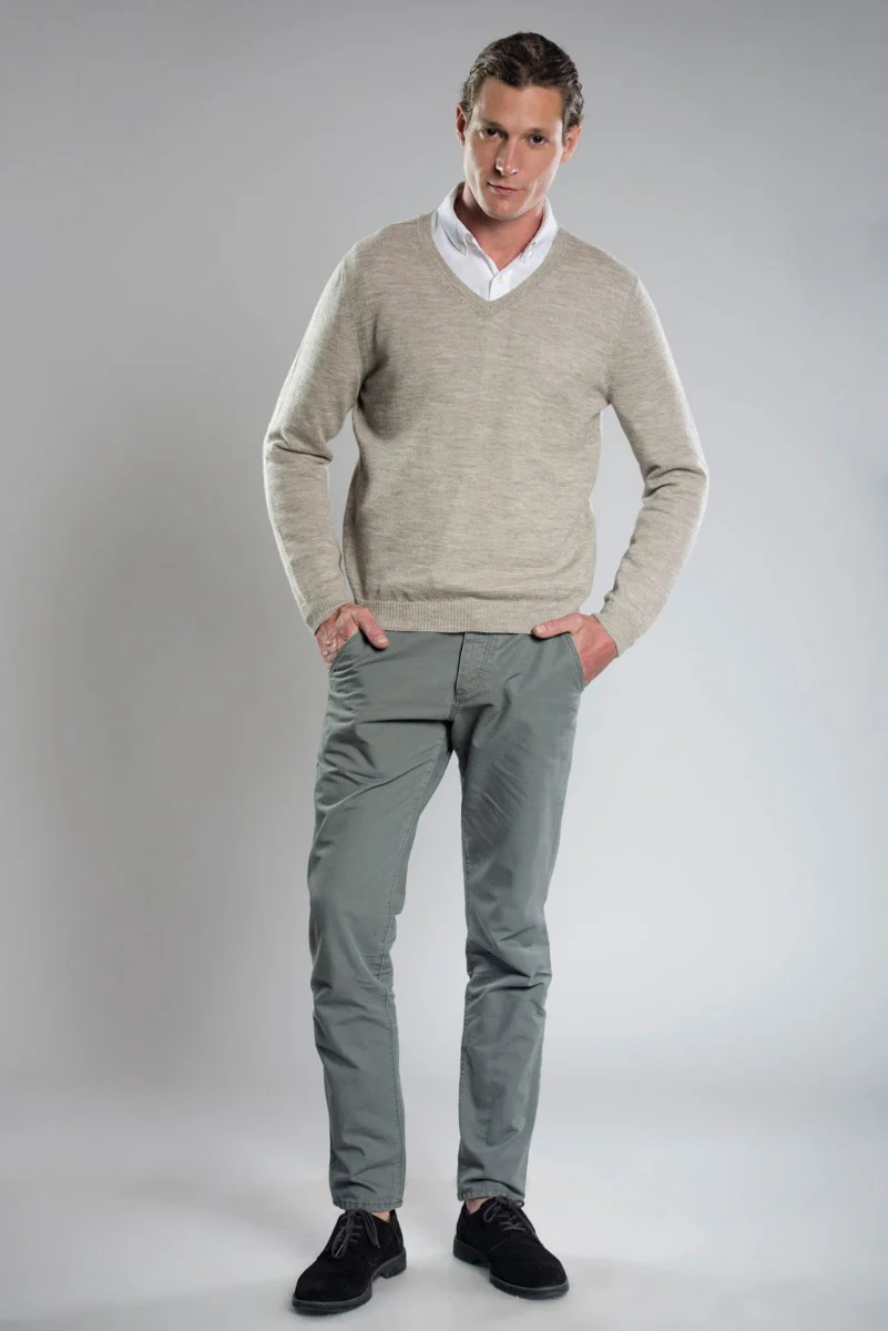 Odin V-Neck 100% CashLlama Sweater - Image 3