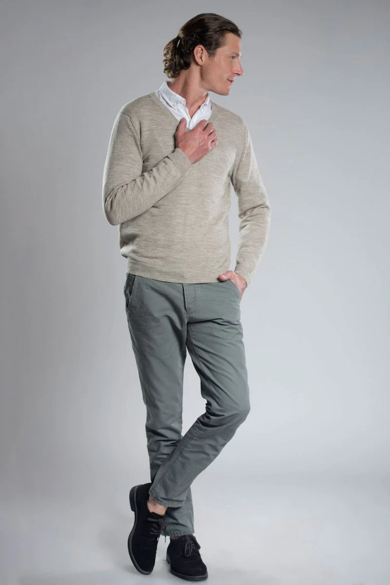 Odin V-Neck 100% CashLlama Sweater - Image 4
