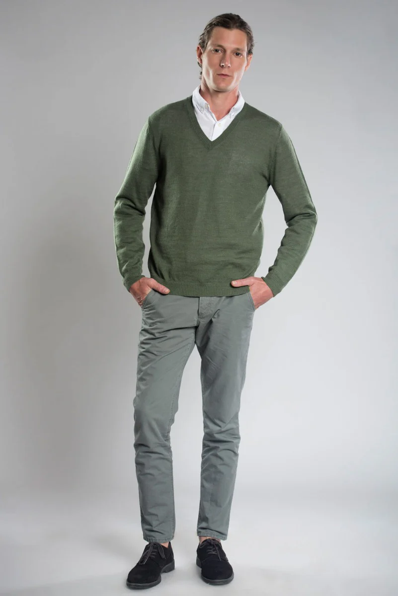 Odin V-Neck 100% CashLlama Sweater - Image 7