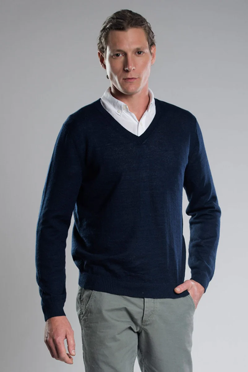 Odin V-Neck 100% CashLlama Sweater - Image 9