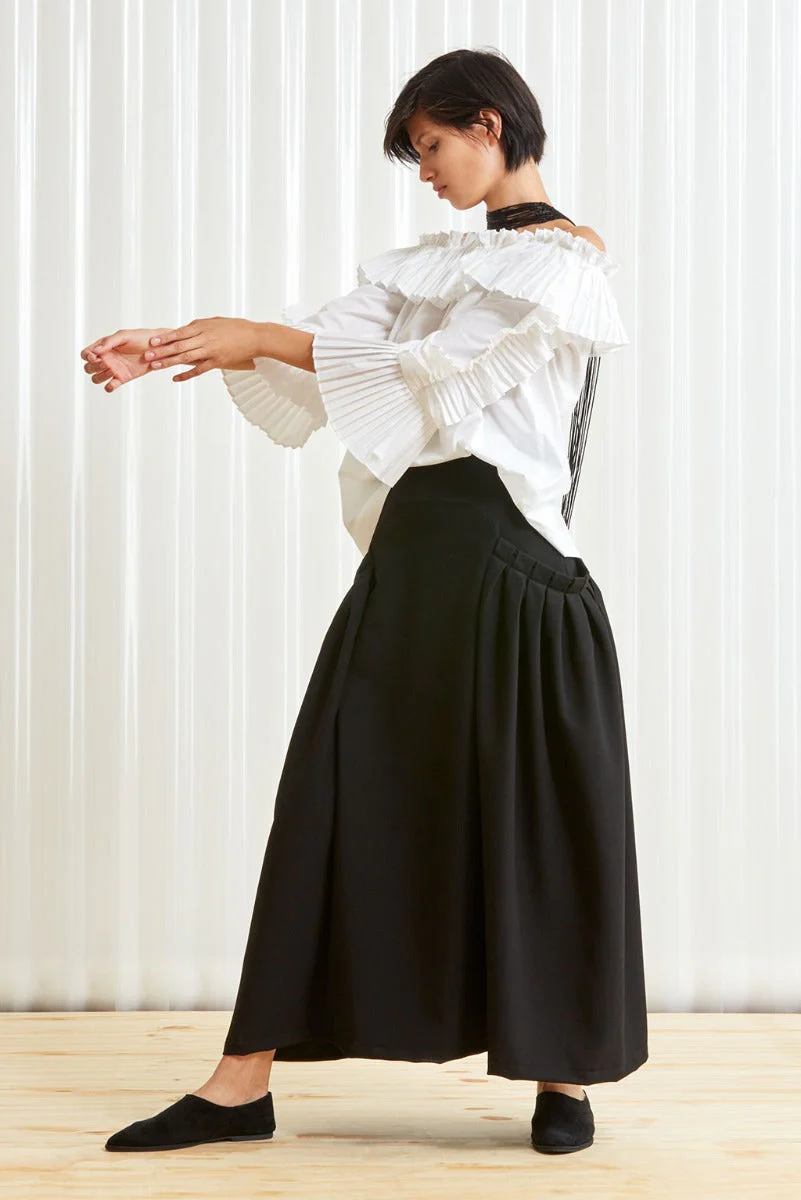 Pleats Cotton Blouse - Image 3