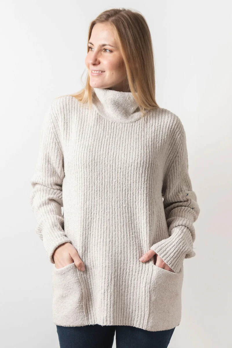 Pocket Turtleneck Cotton Sweater - Image 2
