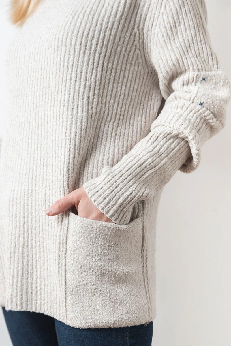 Pocket Turtleneck Cotton Sweater - Image 4