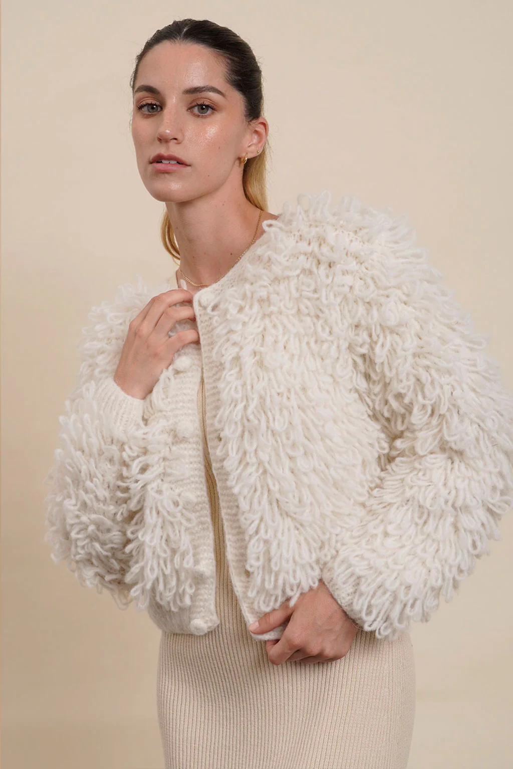 Pom Pom Baby Alpaca Cardigan - Image 10