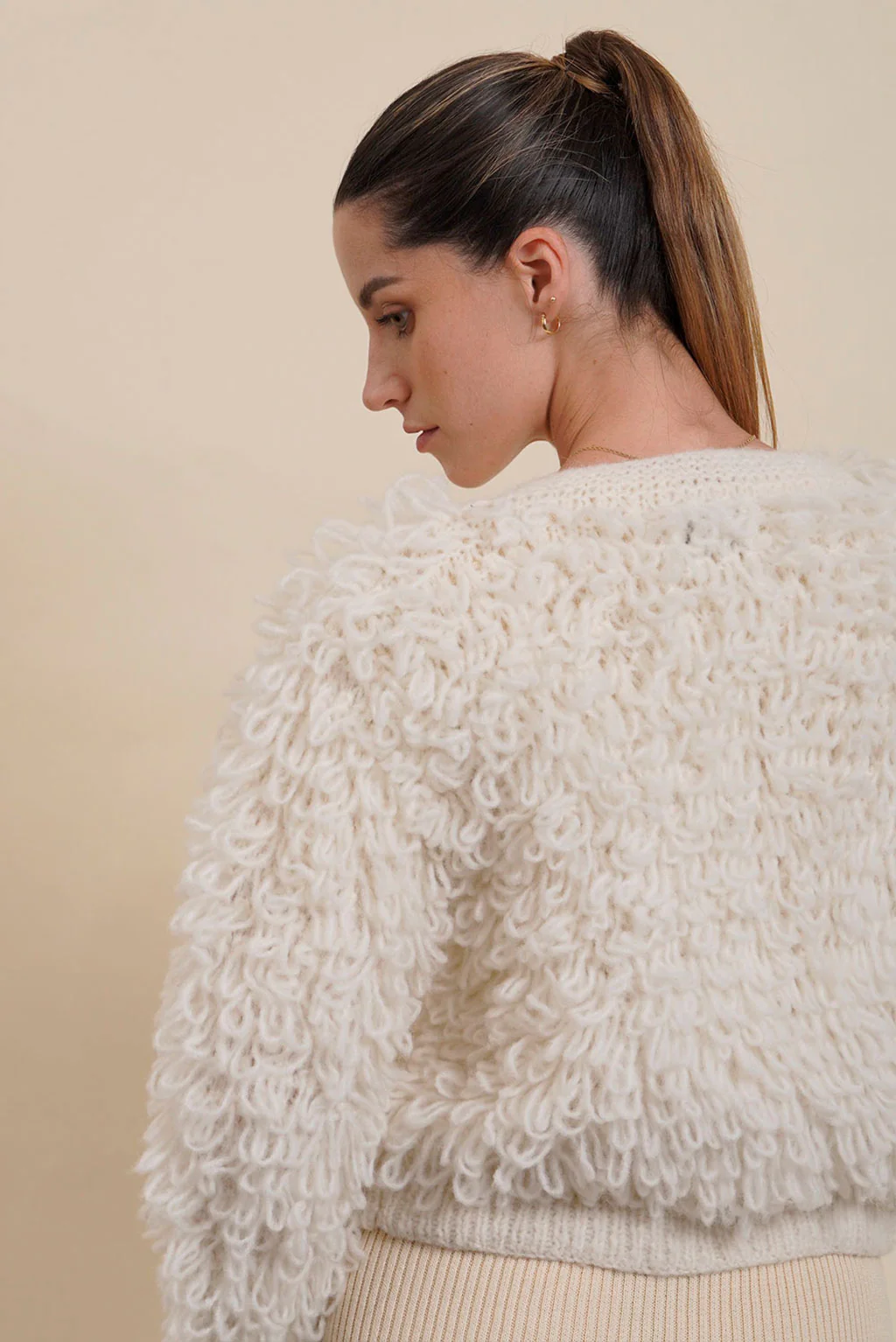 Pom Pom Baby Alpaca Cardigan - Image 11