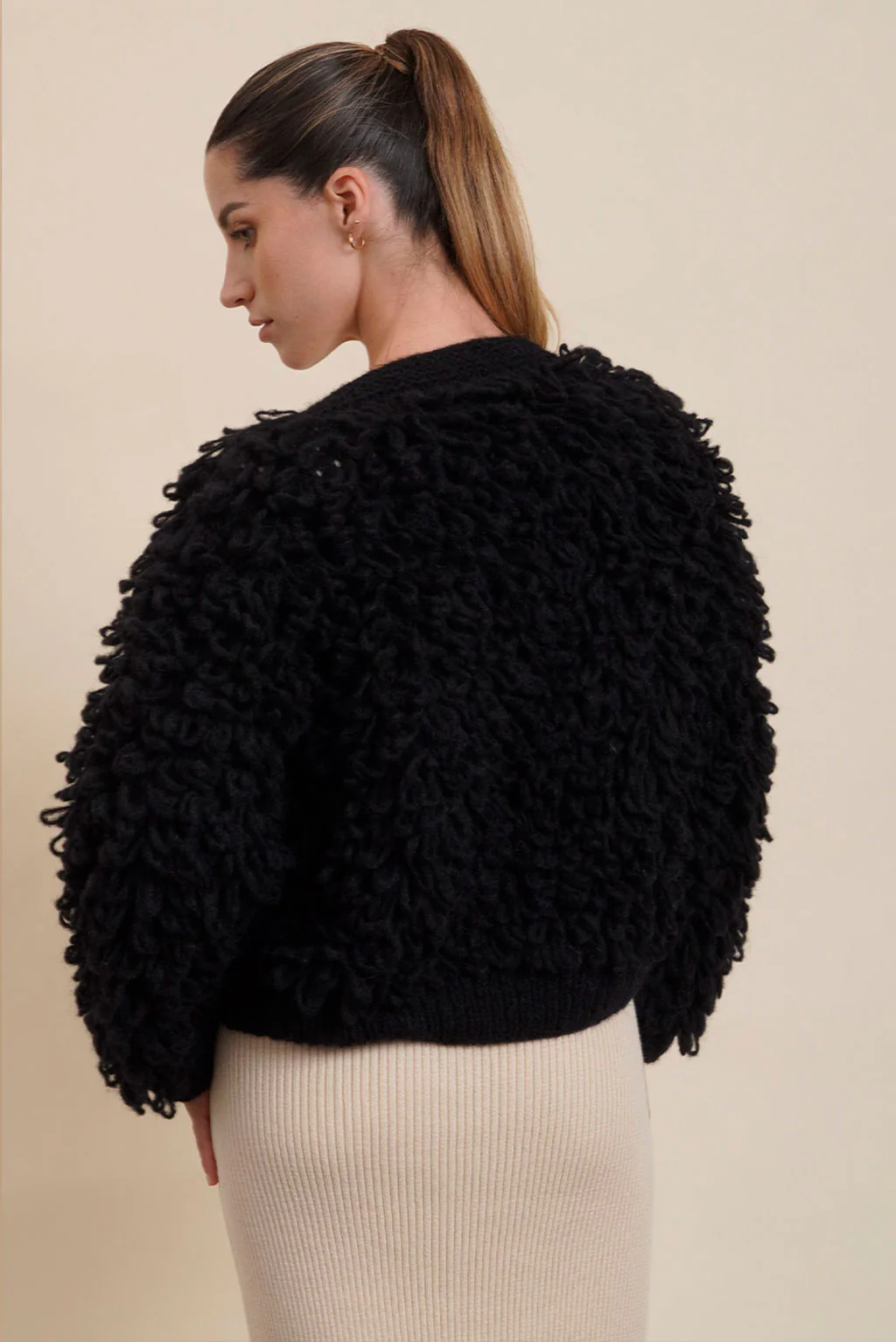 Pom Pom Baby Alpaca Cardigan - Image 3