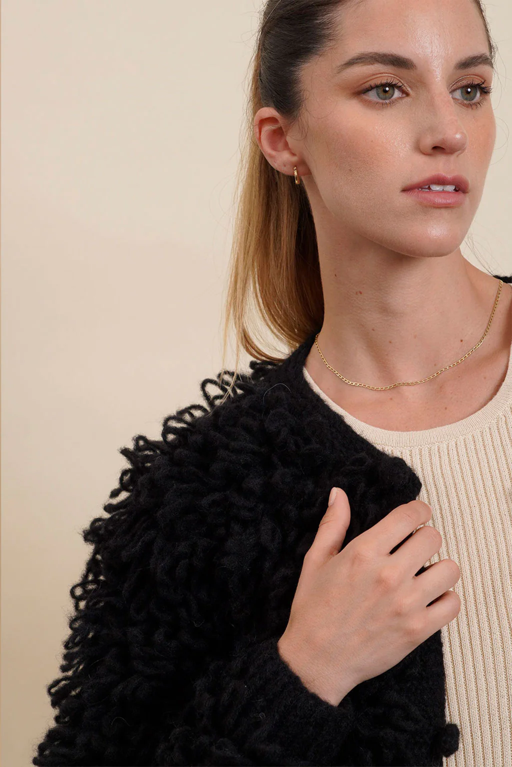 Pom Pom Baby Alpaca Cardigan - Image 4