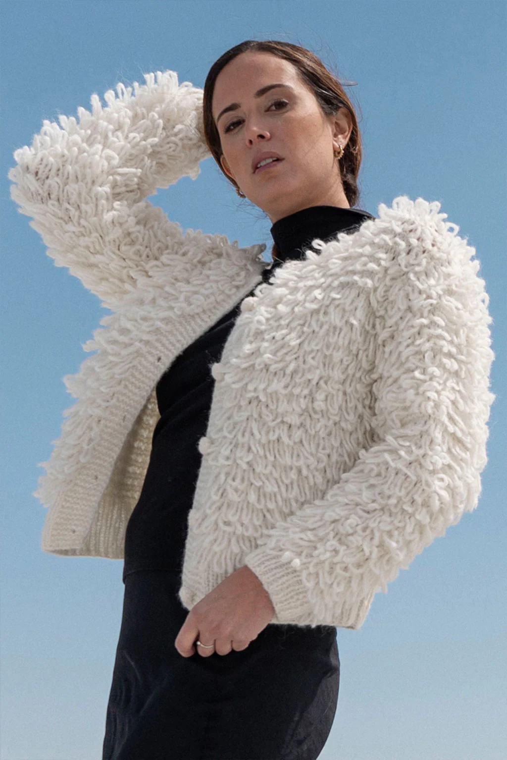 Pom Pom Baby Alpaca Cardigan - Image 6