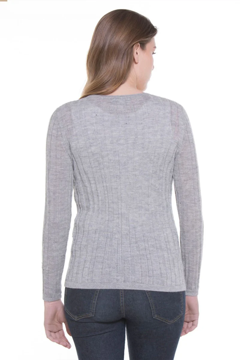 Quella 100% Cashllama V-Neck Sweater - Image 4