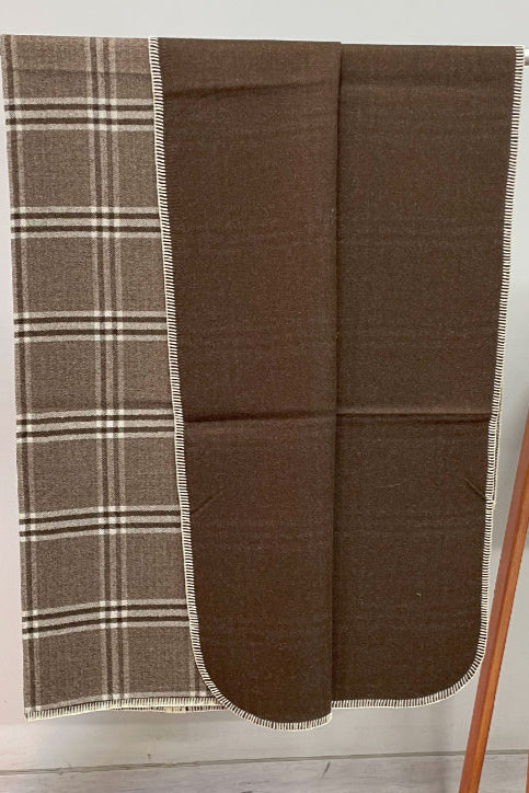 Reversible Check Royal Alpaca Blanket - Image 2