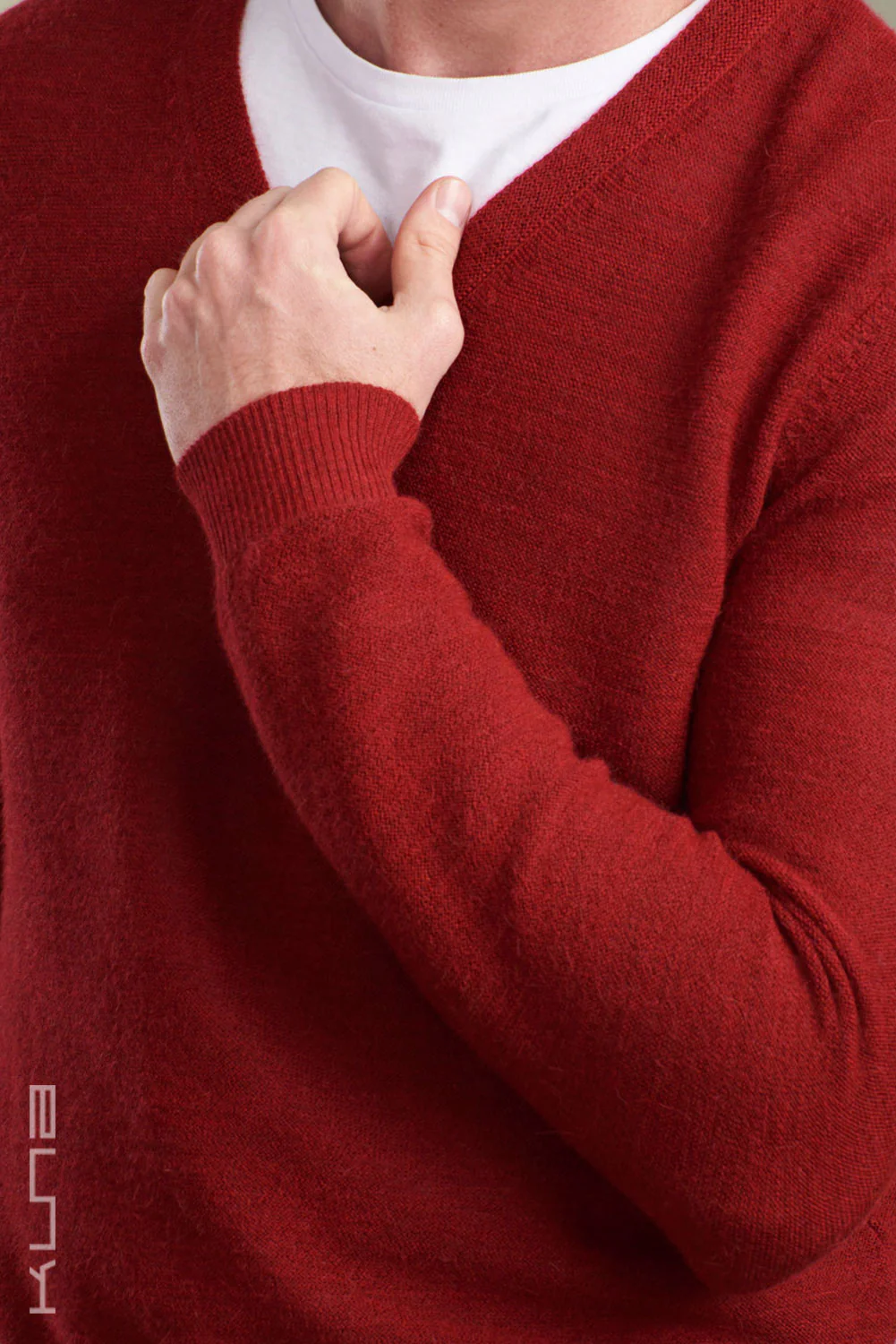 Satoru V-Neck Baby Alpaca Sweater - Image 4