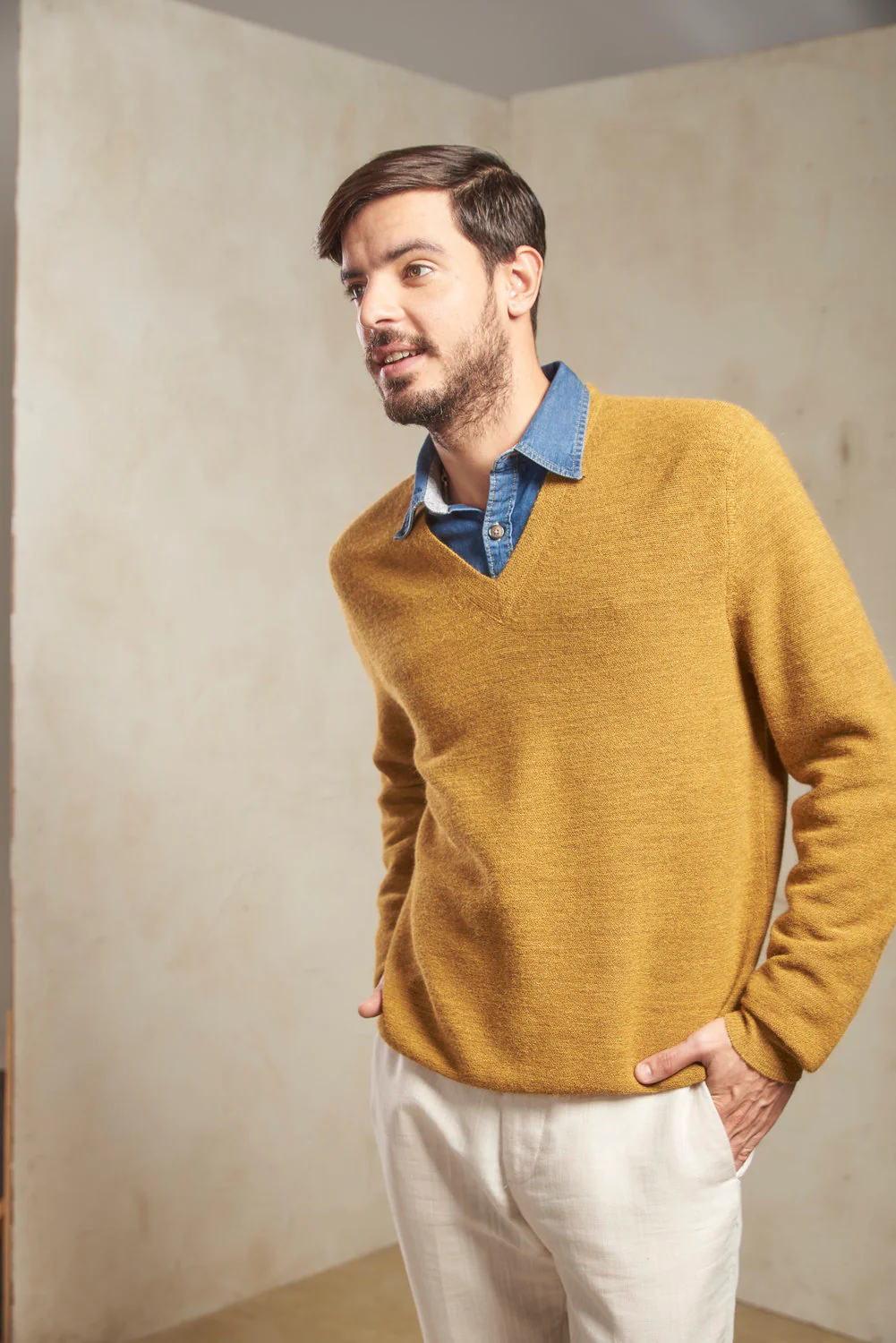 Satoru V-Neck Baby Alpaca Sweater - Image 6