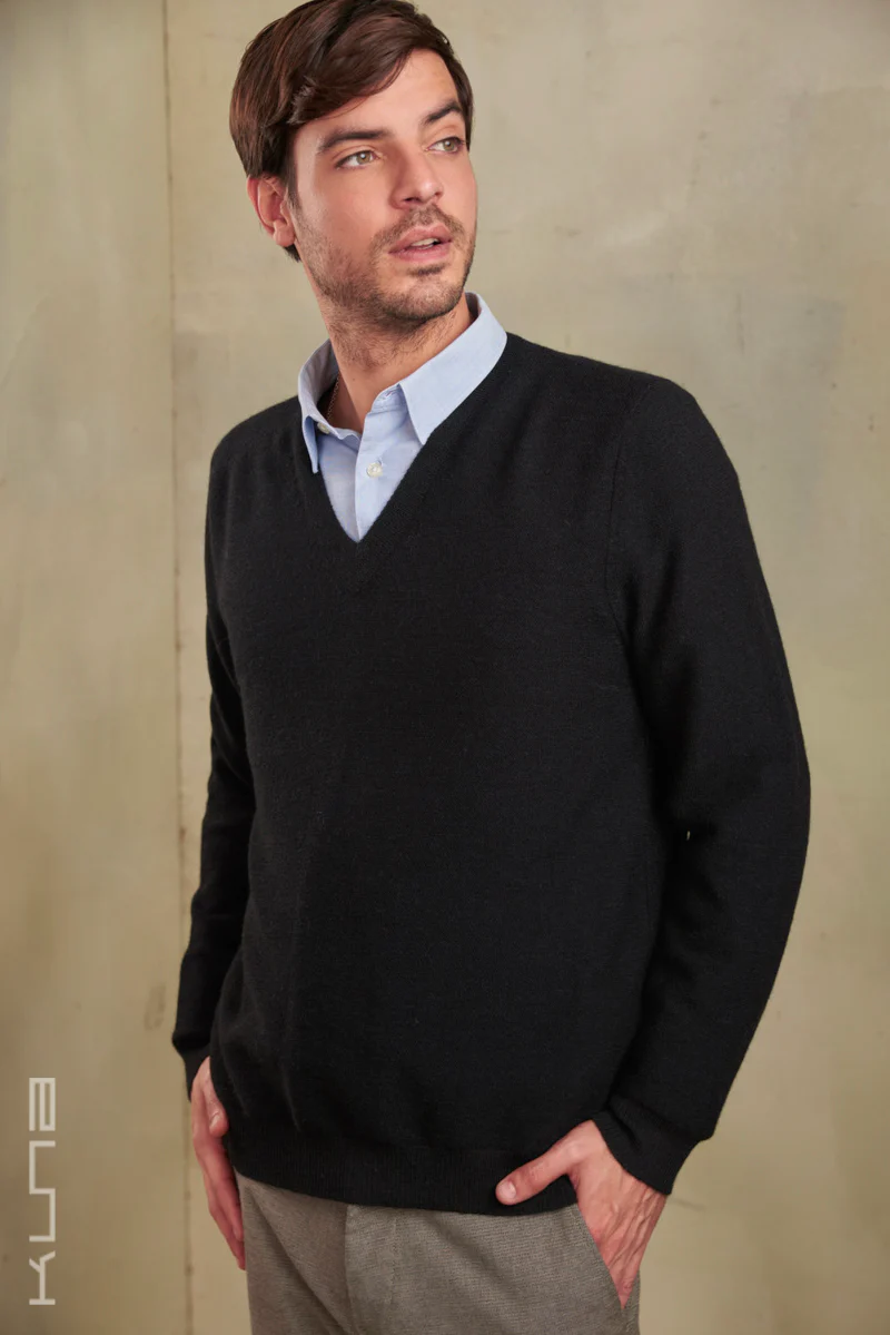 Satoru V-Neck Baby Alpaca Sweater - Image 5