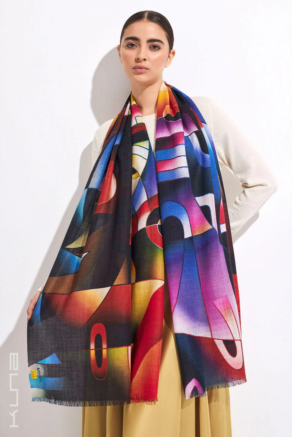 Sunset of the Wanderer Baby Alpaca & Silk Shawl