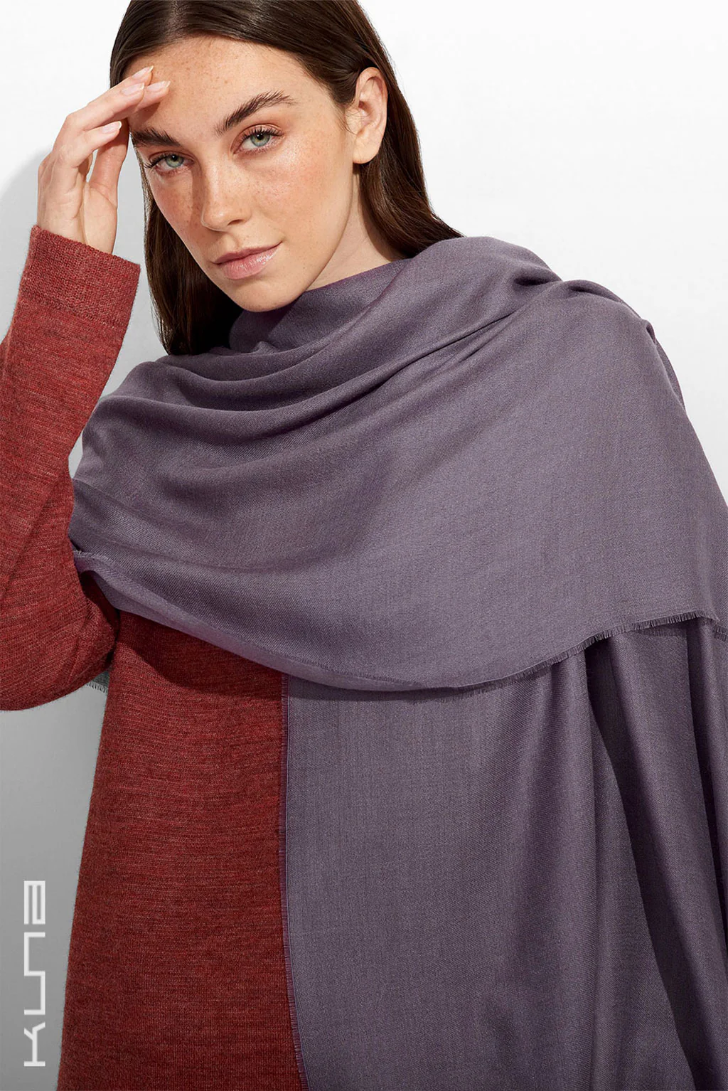 Teaberry Baby Alpaca & Silk Shawl - Image 10