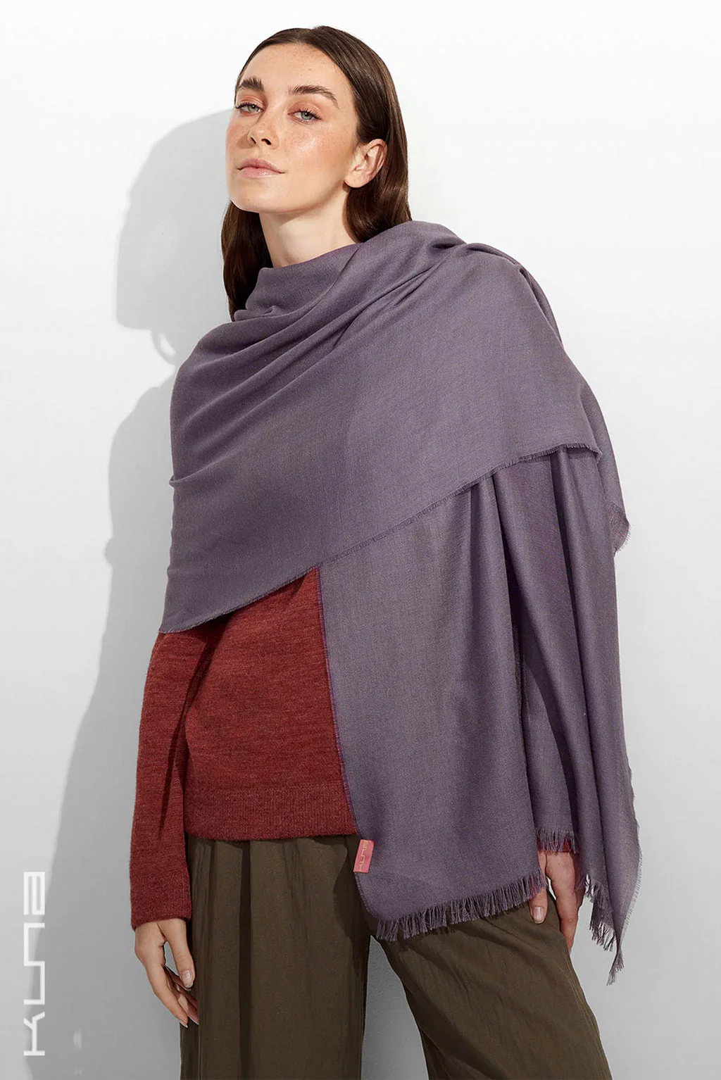 Teaberry Baby Alpaca & Silk Shawl - Image 9