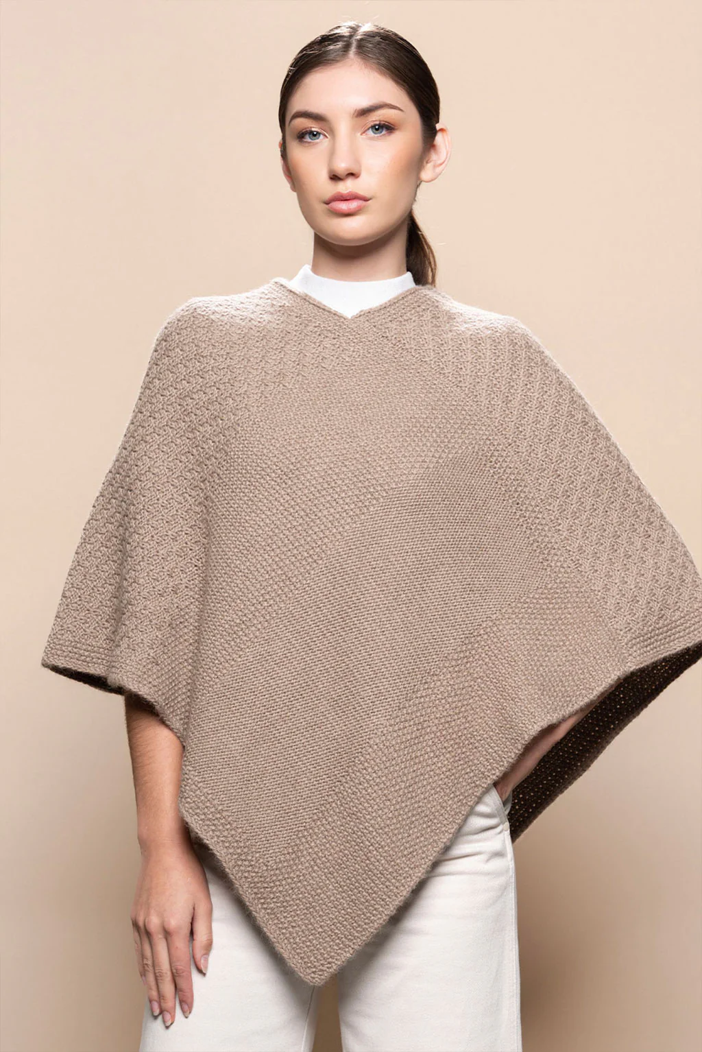 Textured Baby Alpaca Poncho - Image 11