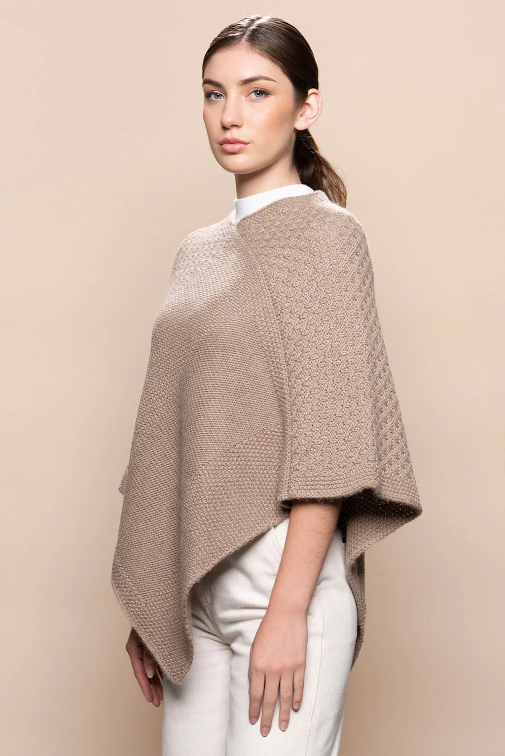 Textured Baby Alpaca Poncho - Image 12